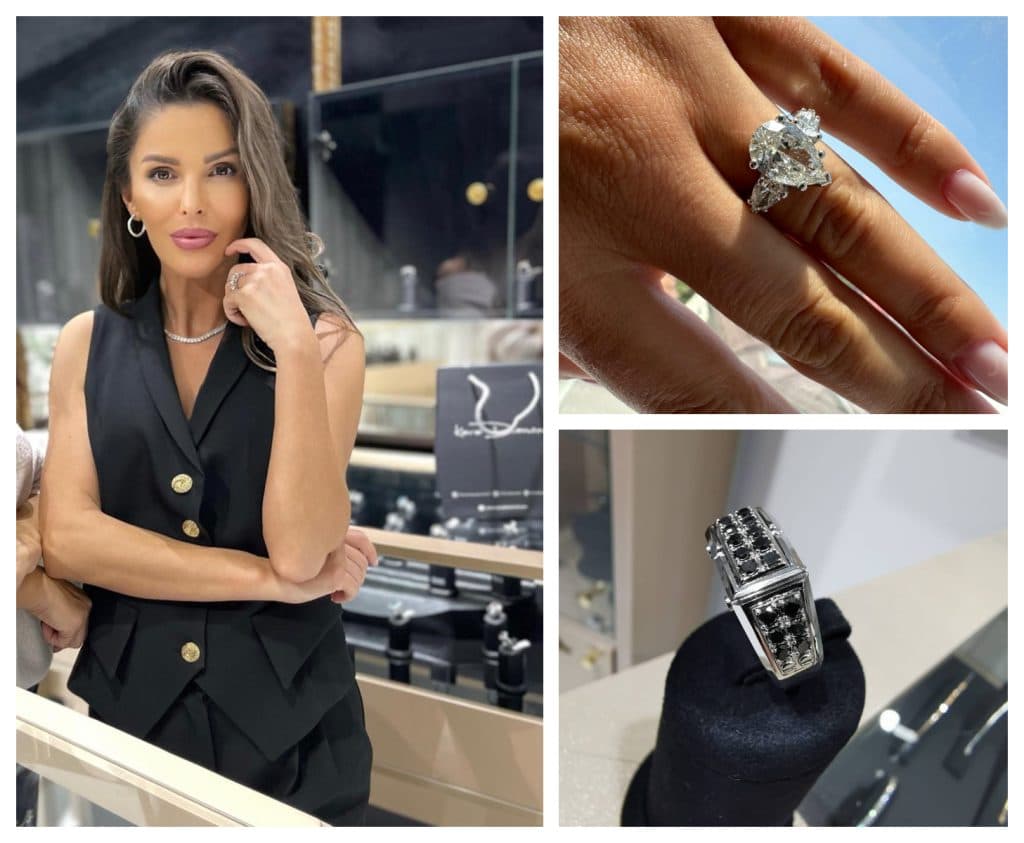 Denisa Nechifor a lăsat prezentările de modă pentru o afacere cu bijuterii. Merge escortată când este model pentru propriile giuvaeruri căci a purtat și diamante de 100.000 euro!
