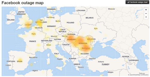 FACEBOOK a căzut vineri după-amiază