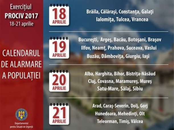 ATENŢIE! De astazi vor suna SIRENELE în toată ţara. IGSU declanșează operațiunea PROCIV 2017