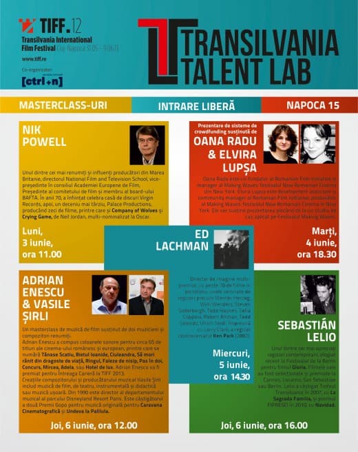 A doua ediție a Transilvania Talent Lab a început la TIFF