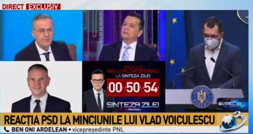 Vlad Voiculescu, linșat de A3 și RTV. Grindeanu (PSD) și Ben Oni Ardelean (PNL), aliați