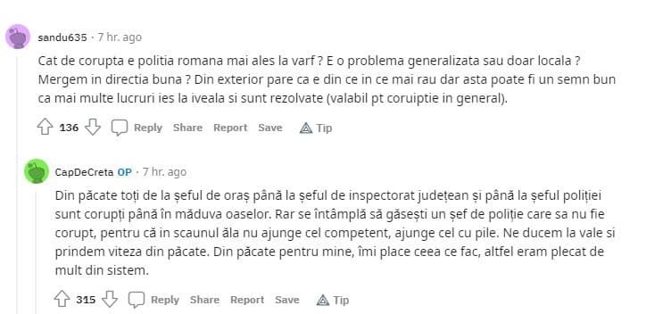 Polițist cu 10 ani experiență: „Toți șefii sunt corupți până în măduva oaselor”