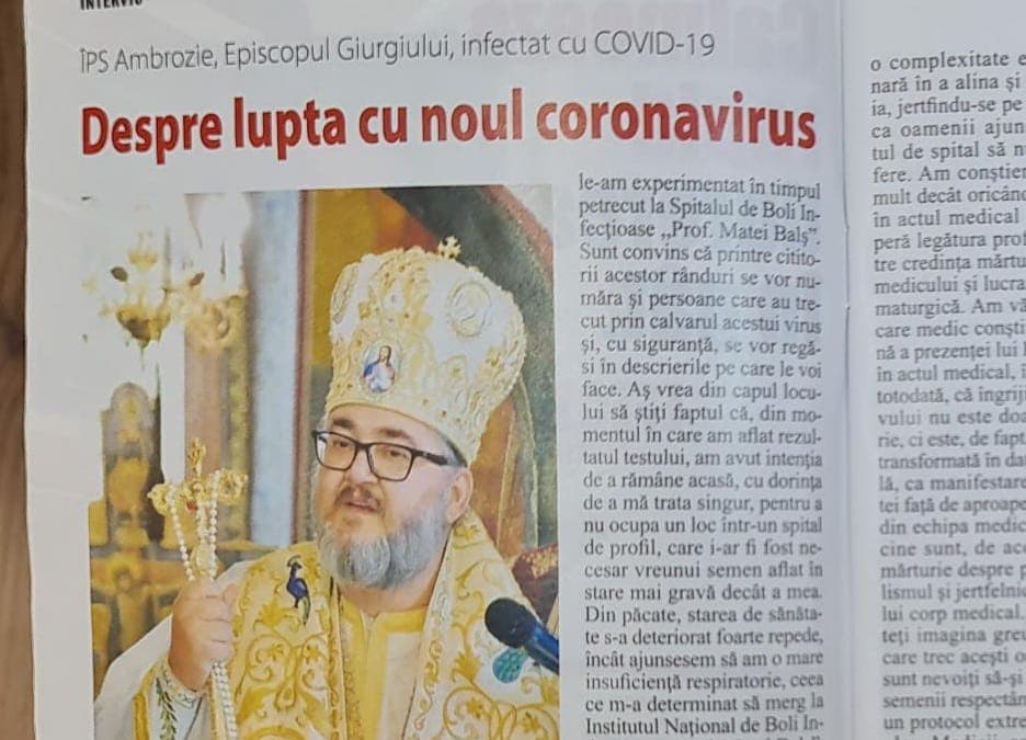 Ambrozie de la Giurgiu, om sucit! Anul trecut a făcut COVID și critica teoriile conspiraționite