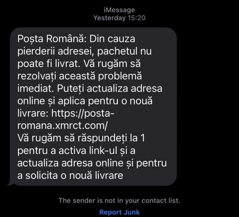 Atenție! Infractorii cibernetici trimit mesaje în numele Poștei Române