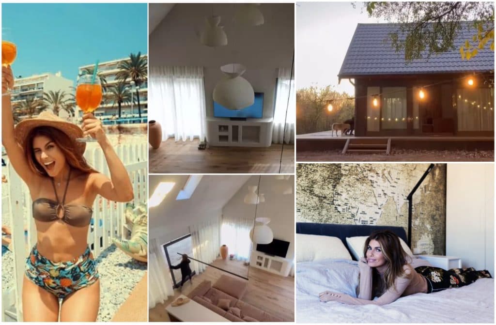 Sânziana Negru locuiește într-o cabană de lemn, construită lângă o lizieră! Imagini cu eco casa ”frumoasei din pădure”