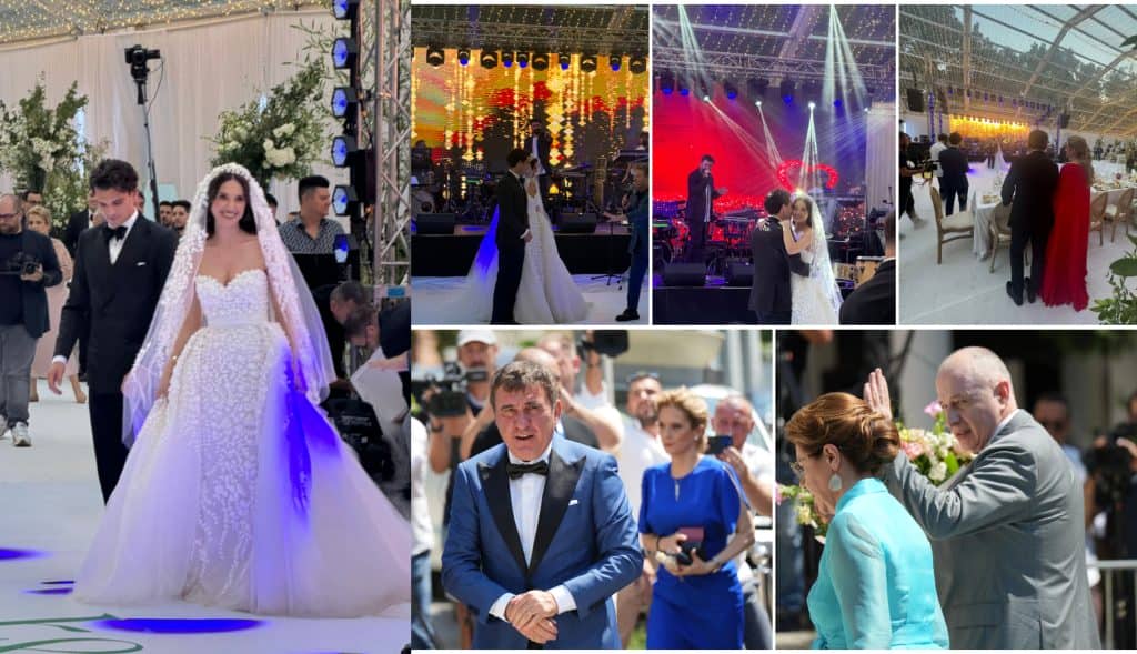 Ianis Hagi și Elena Tănase, IMAGINI de la nunta de vis la Palatul Știrbey