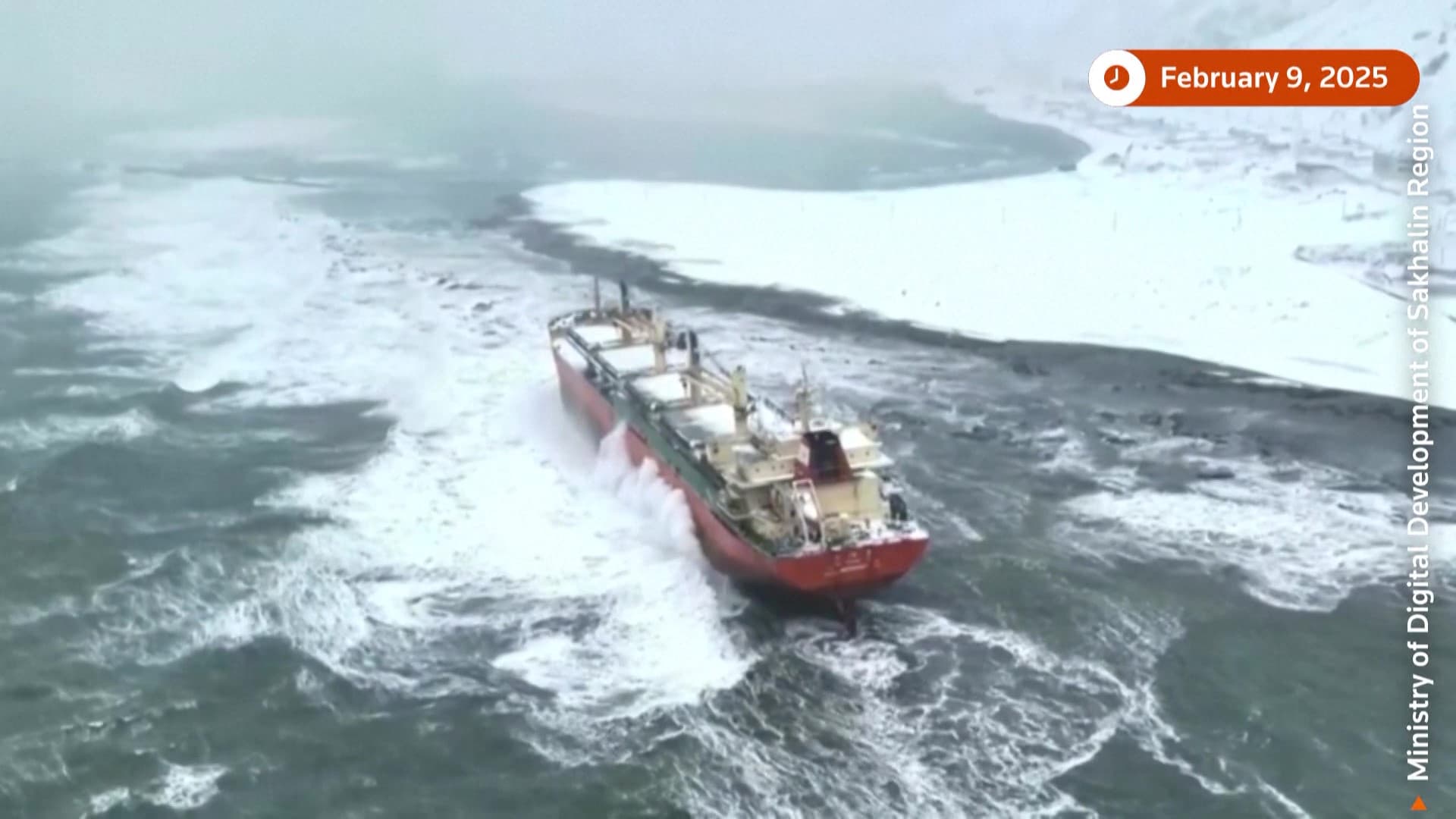Incident maritim în Rusia. O navă chineză a eșuat în regiunea Sahalin