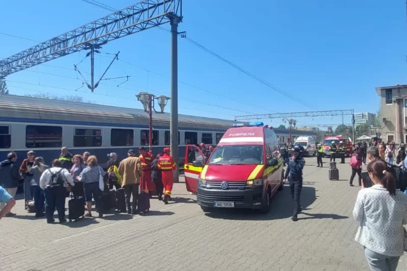 Accident feroviar în Gara Constanța. Cel puțin 14 persoane, rănite, după ce două trenuri s-au ciocnit
