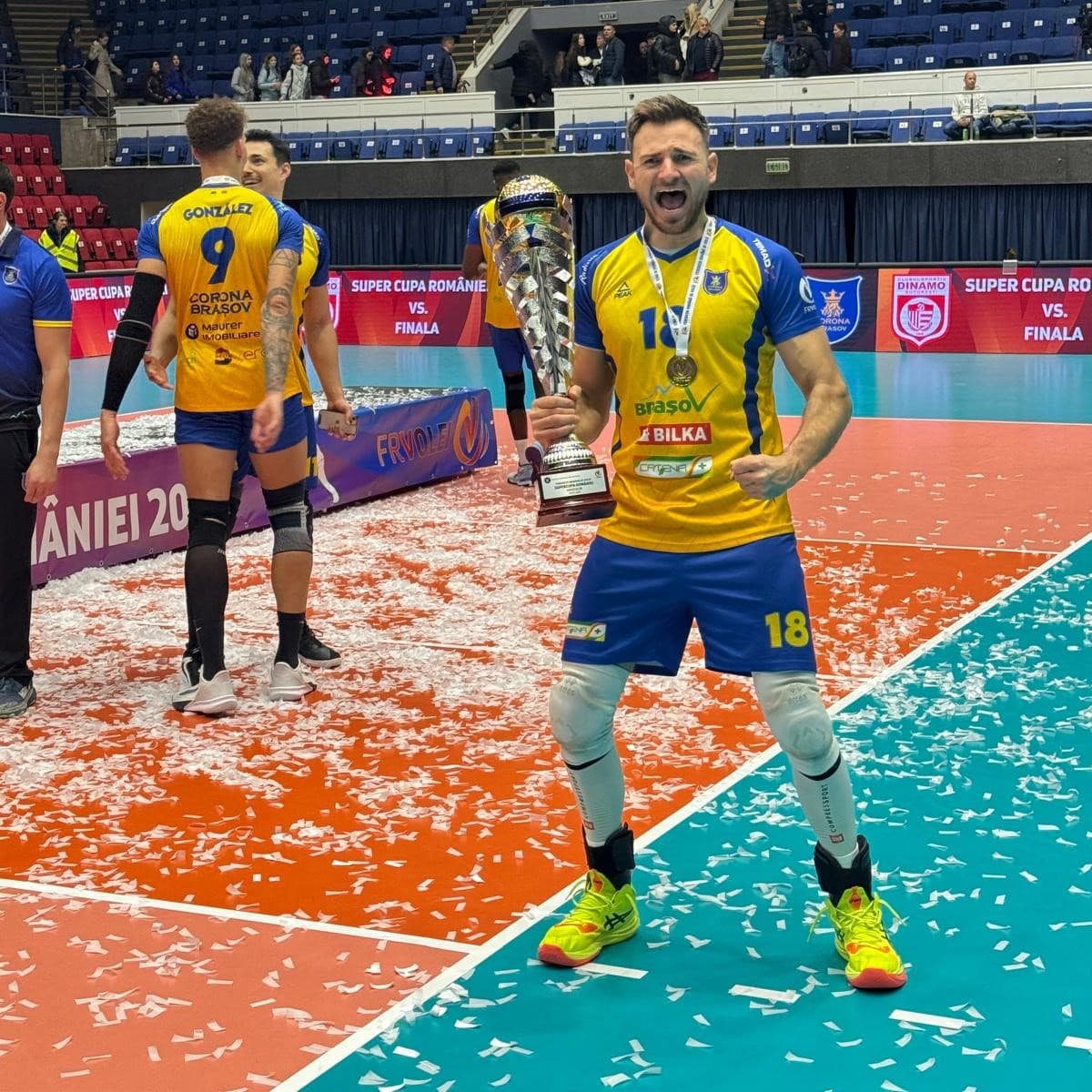 Andrei Laza revenit pe teren după o pauză de 6 ani și a cucerit Supercupa la volei