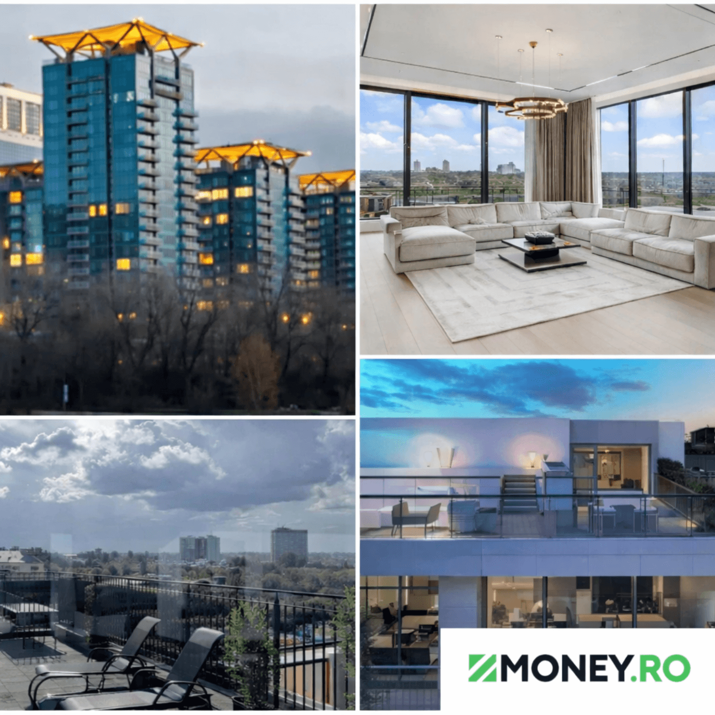 Cele mai scumpe penthouse-uri din marile orașe ale României. Recordul, în București!
