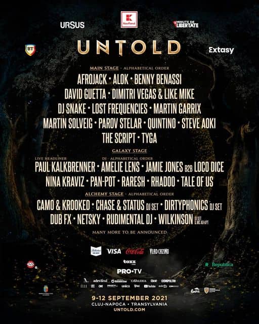 ALERTĂ! Au fost anunțați primii artiști pentru UNTOLD 2021!