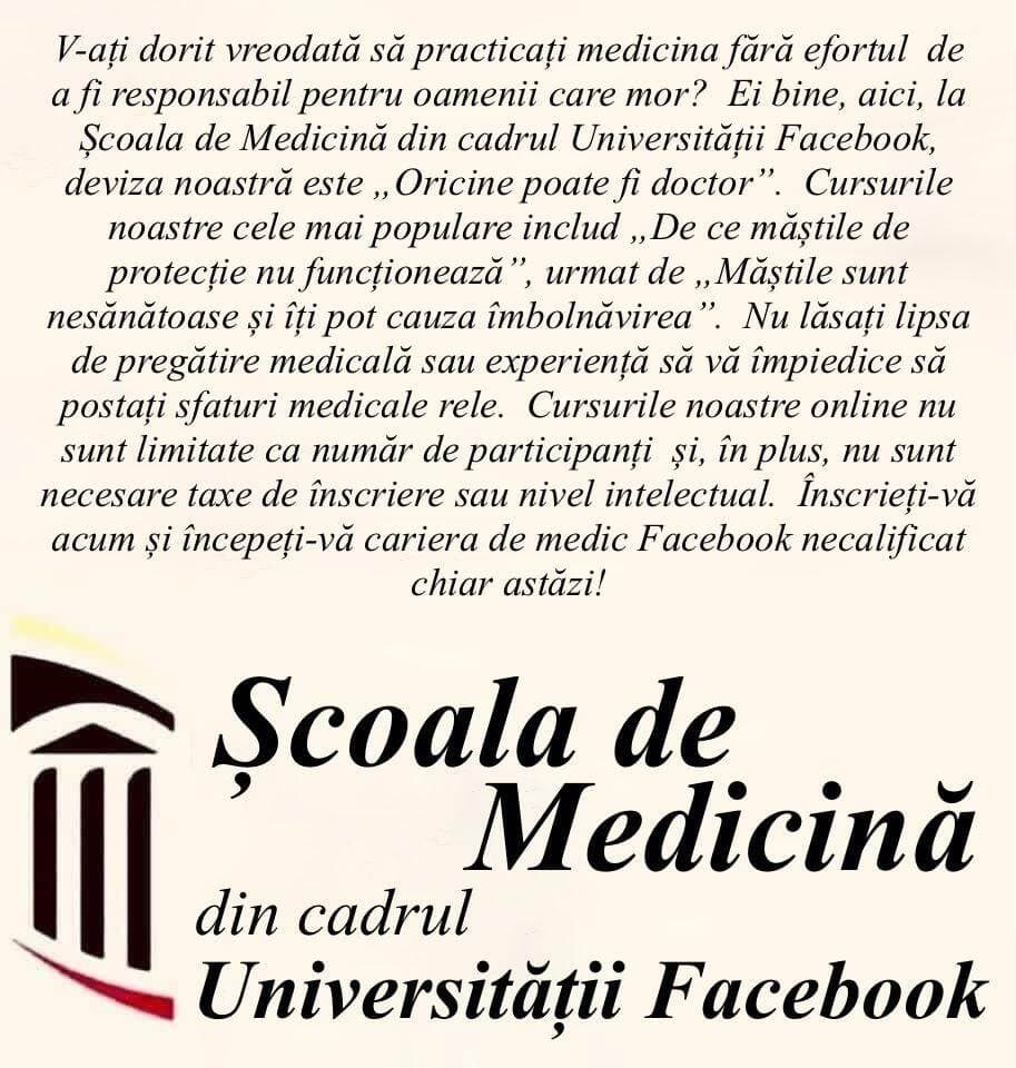 ARAFAT face mișto de ”absolvenții” școlii de medicină Facebook