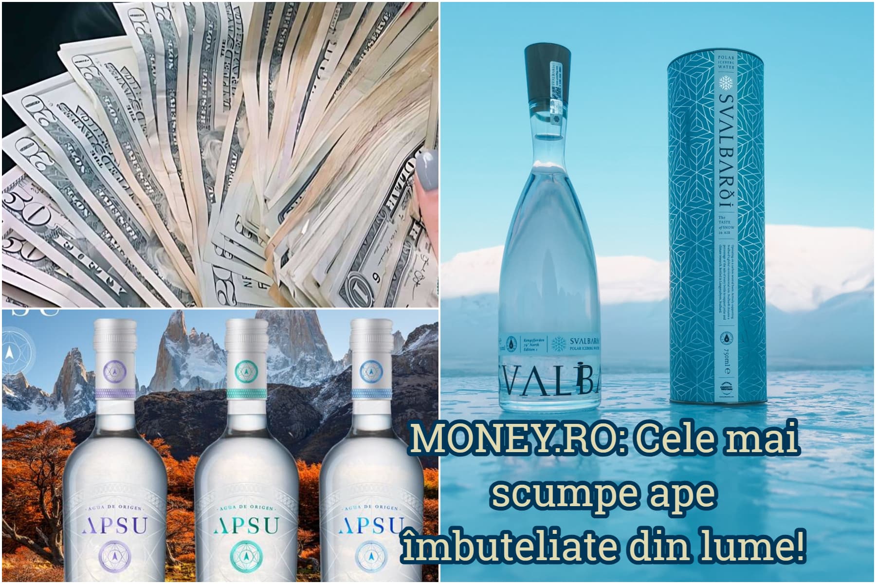 Cele mai scumpe ape îmbuteliate din lume! Ai da 200 $ pentru o sticlă de apă de iceberg ori ghețar montan?
