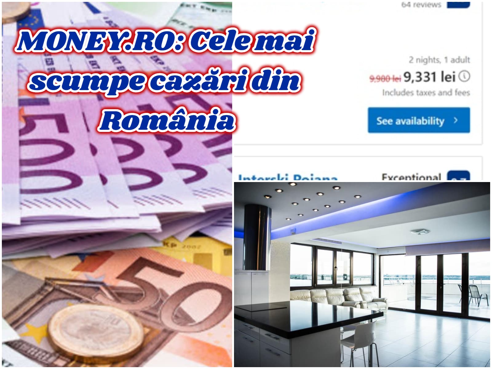 Cele mai scumpe cazări de vacanță din România- vara, un penthouse în Mamaia vs. un pachet de Revelion în Poiana Brașov