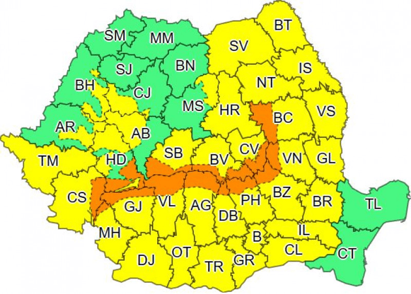 Codul portocaliu de ninsori viscolite a fost extins. Vreme rea în toată țara până sâmbătă
