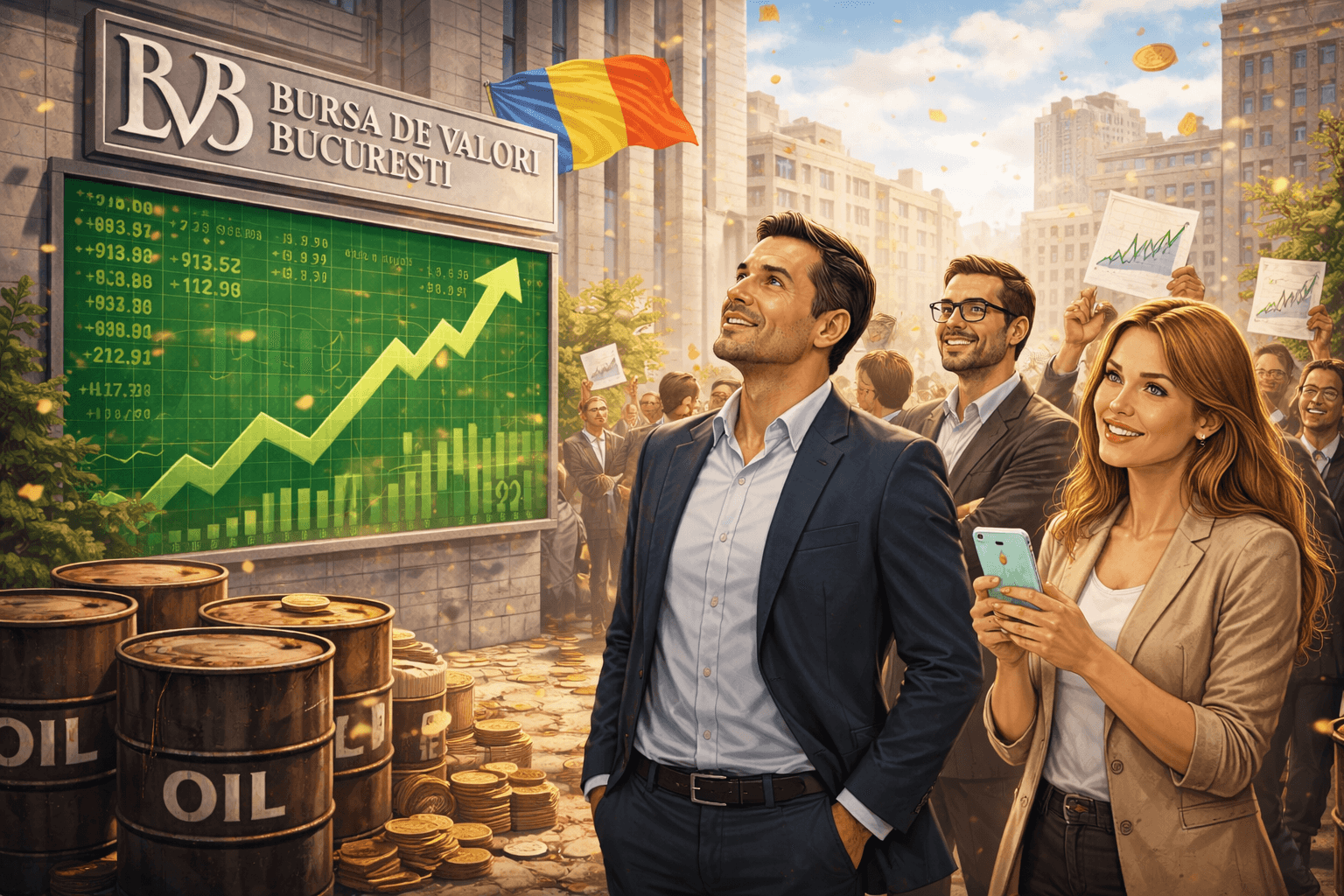 Creștere spectaculoasă pe bursă. Verde pe linie, investitorii jubilează