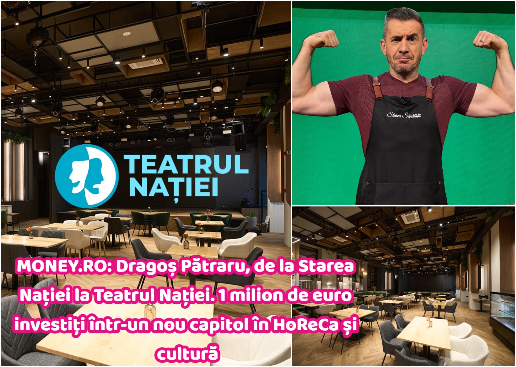 Dragoș Pătraru, de la ”Starea Nației” la ”Teatrul Nației”. 1 milion de euro investiți într-un hub cultural și educațional