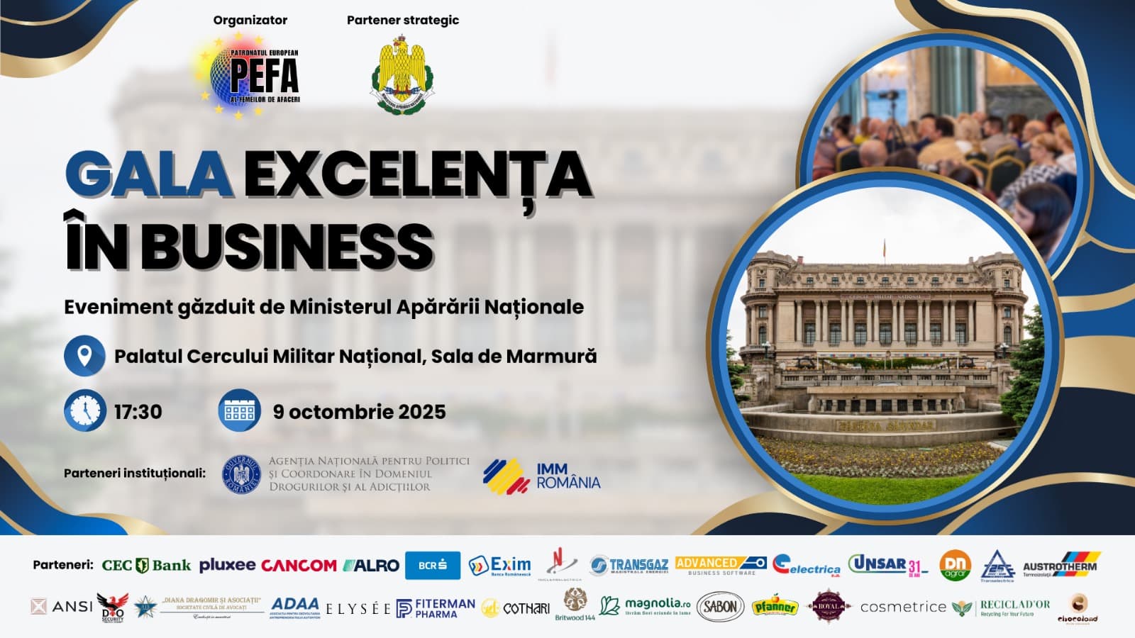 Gala Excelența în Business 2025: PEFA onorează liderii care schimbă România