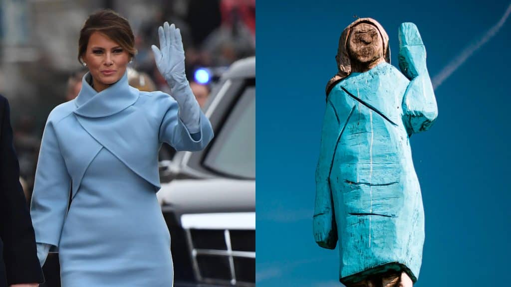 Melania Trump este emblema orașului natal. Omagiată în Slovenia printr-un desert, vinuri, ceaiuri. Prima-Doamnă are și statuie!