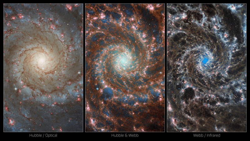 NASA a publicat o nouă imagine impresionantă cu Galaxia Fantomă