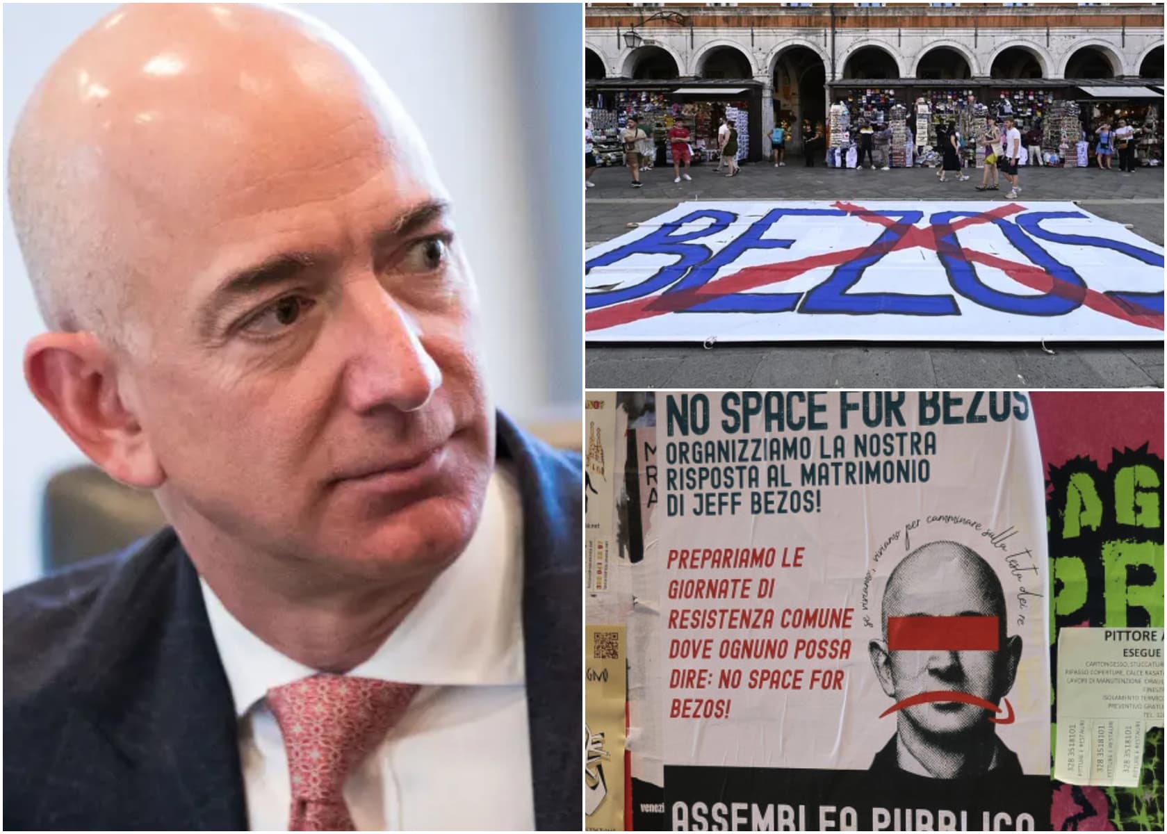 Nunta lui Jeff Bezos, amânată din cauza protestelor: ”No space for Bezos”