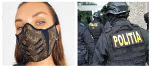 Percheziții la domicilul mondenilor Brigitte și Florin Pastramă. Sunt cercetați de poliție că vindeau măști de protecție contrafăcute cu logo-urile unor firme de lux