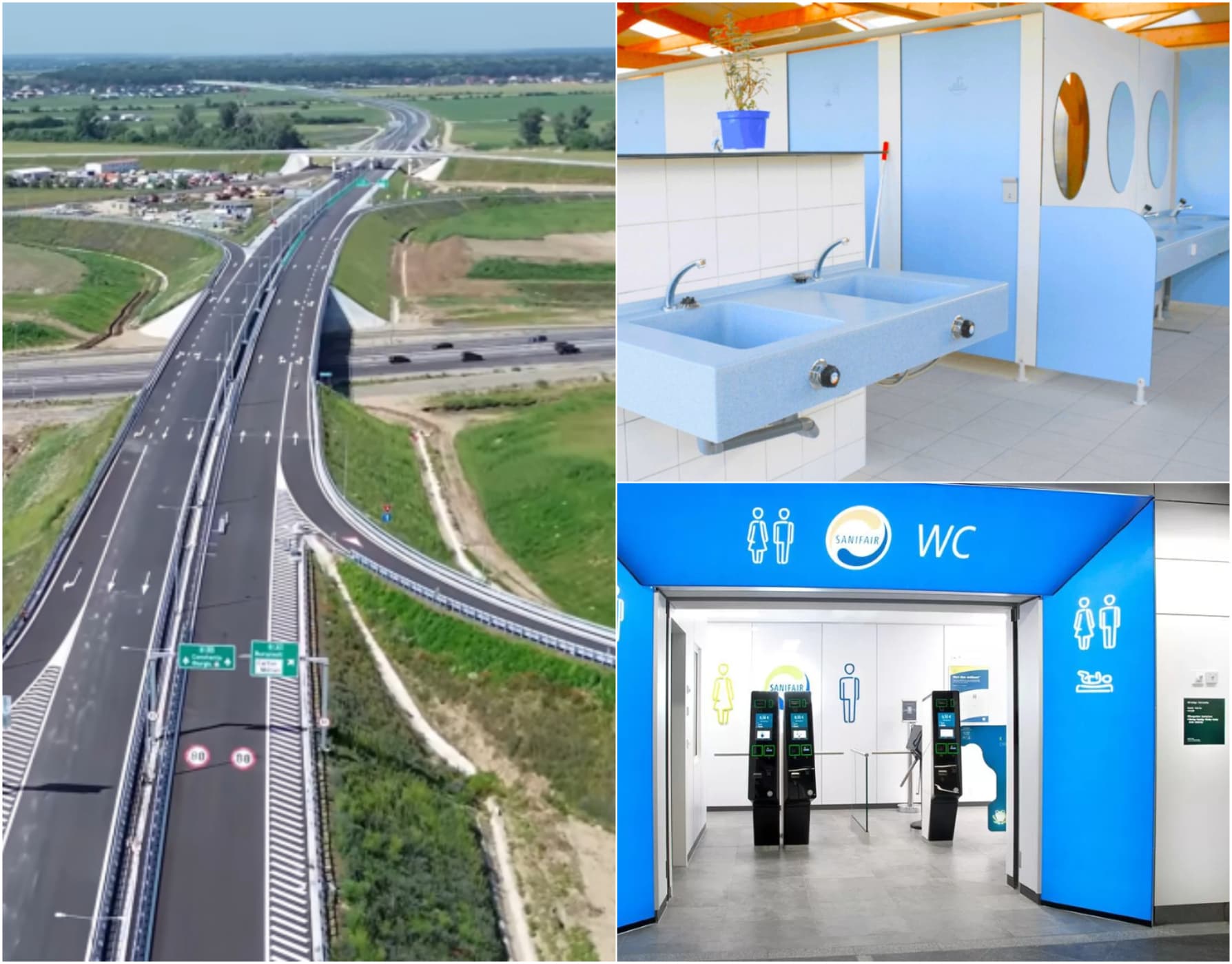Prima autostradă cu dușuri publice pentru șoferi. Premieră în România!