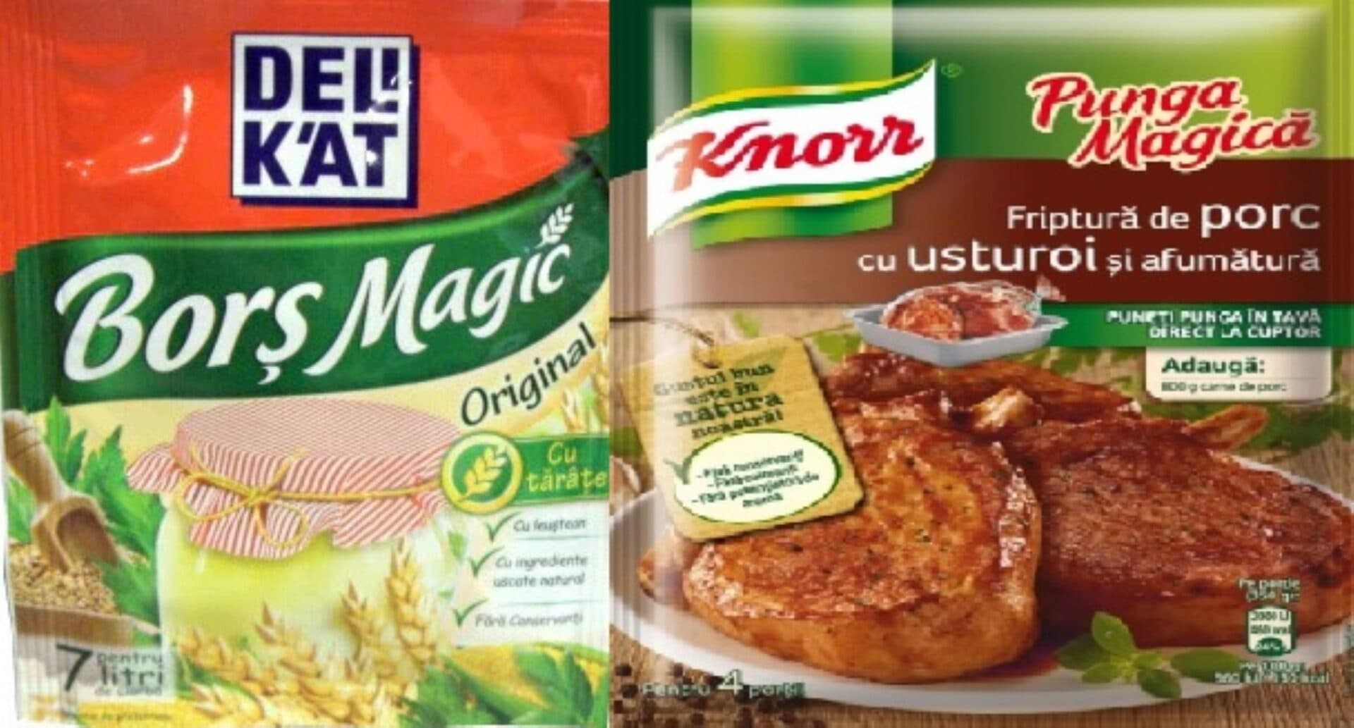 Produse Delikat şi Knorr, retrase de pe piața din România. Conţin fragmente de metal şi cauciuc