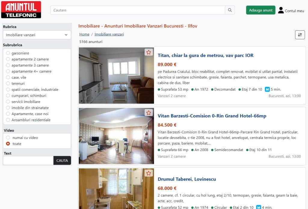 <strong>Profită de oportunitatea de a-ți cumpăra locuința mult visată. Descoperă cele mai noi oferte imobiliare pe site-ul Anuntul.ro</strong>