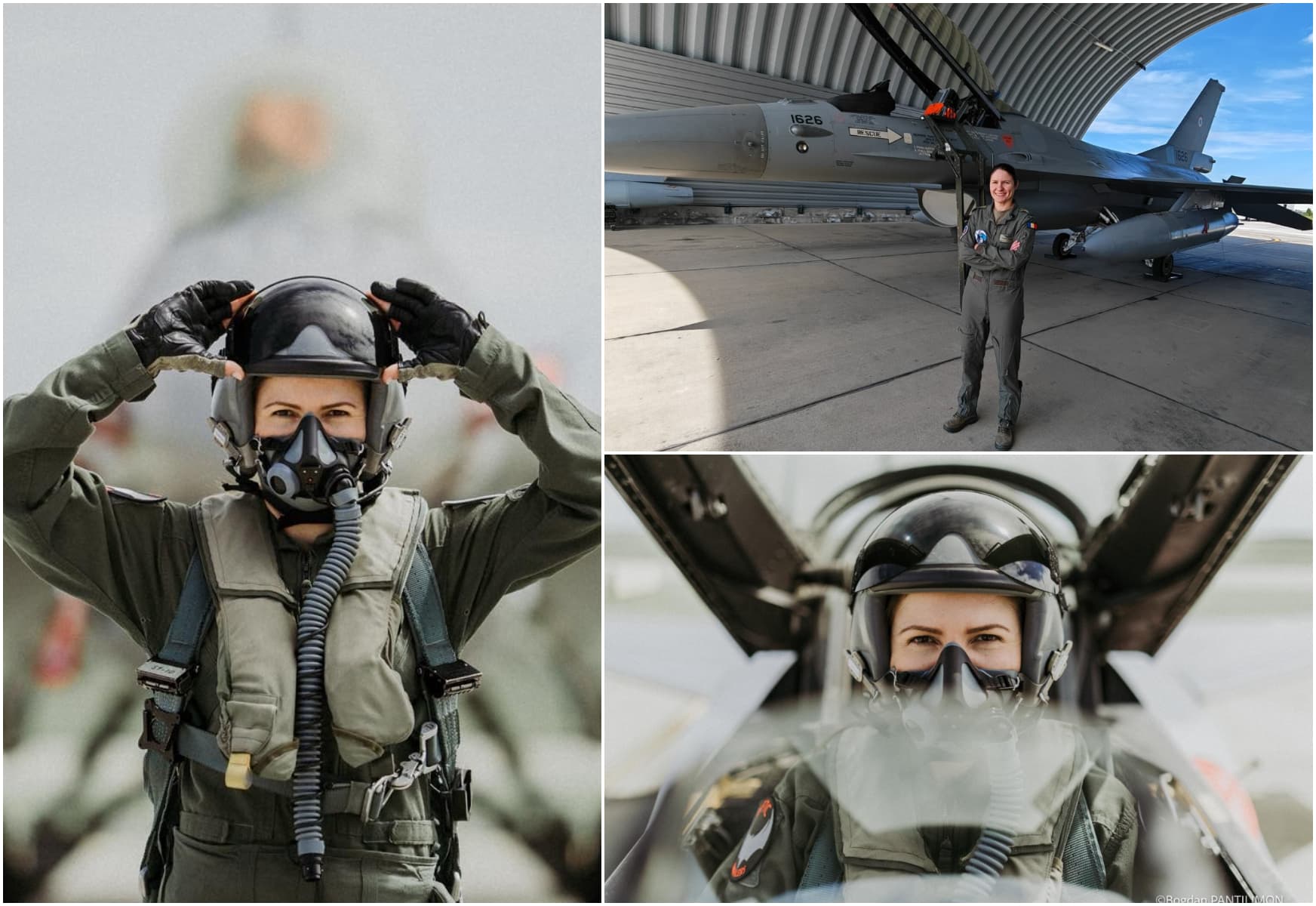 Romina Mîrza, prima femeie-pilot din România pe un F-16 Falcon