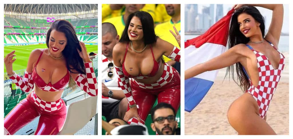 Și după eliminare, Croația continuă să facă furori la CM/FOTO! Steagul țării sexoasei Ivana Knoll este în continuare cel mai pozat de la Cupa Mondială