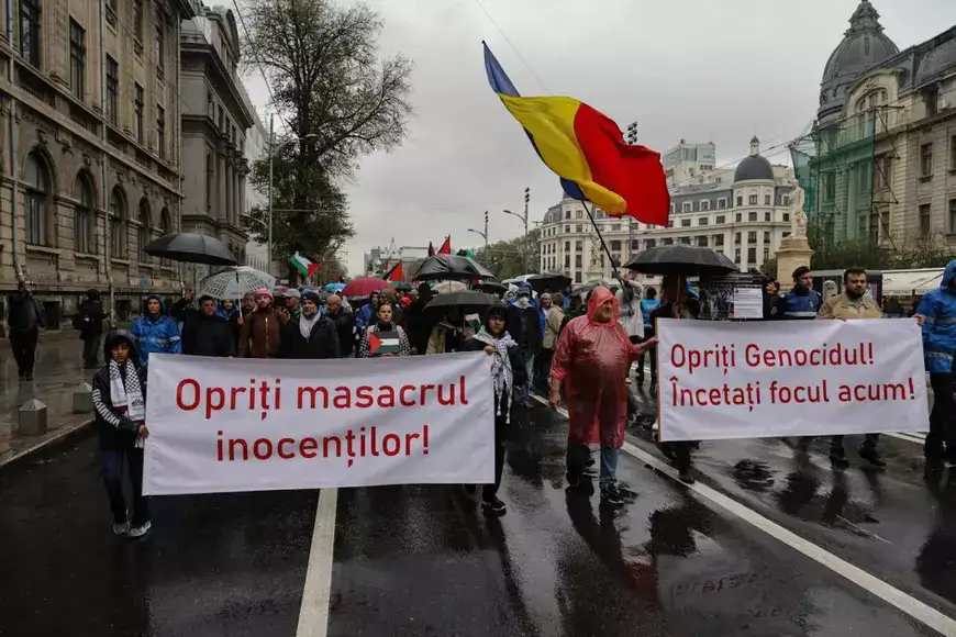 Un marș de solidaritate cu Palestina, la București. Anunțul forțelor de ordine