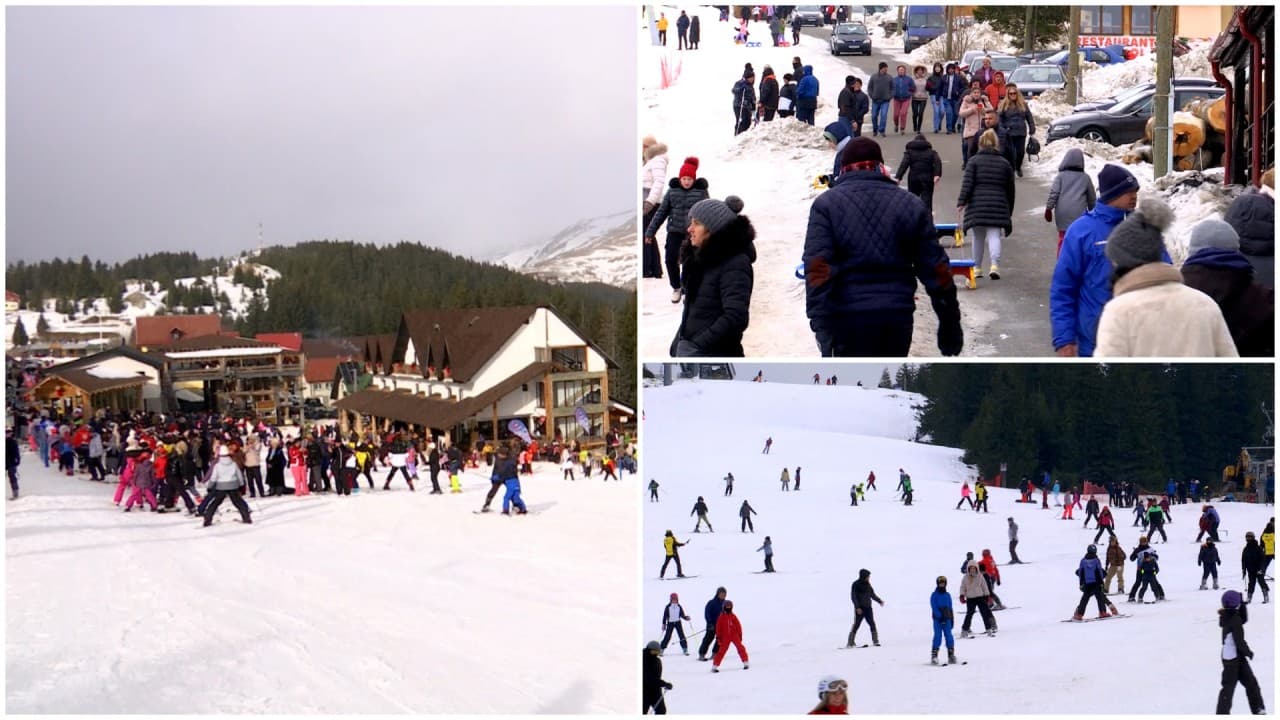 Vacanţa copiilor prelungeşte vacanţa părinţilor. Pârtiile au fost pline de turişti şi chiote vesele