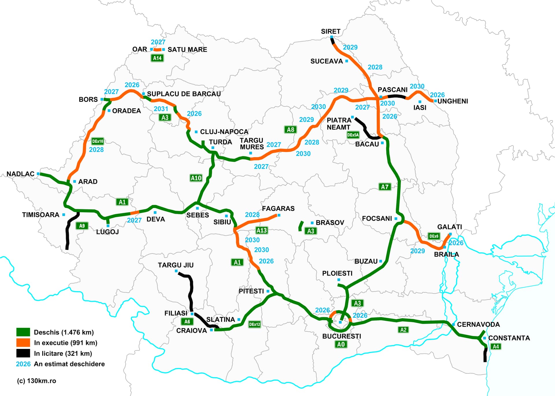 România se apropie de pragul de 1.500 de kilometri de autostradă. Ce urmează