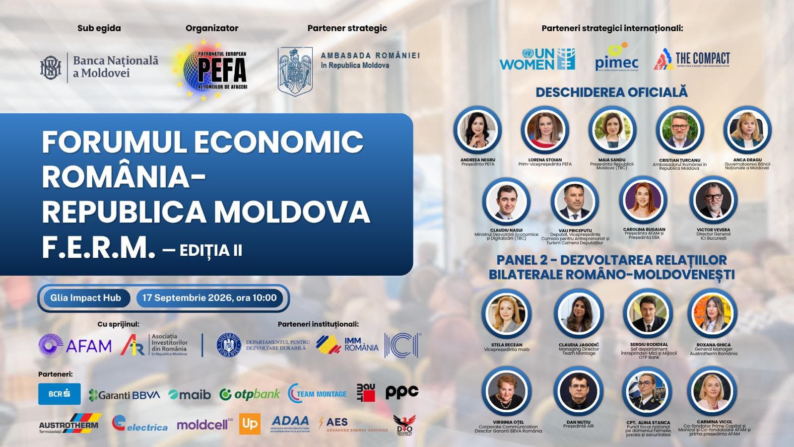 Forumul Economic România–Republica Moldova – F.E.R.M., ediția a II-a: Două economii, mai multe oportunități – România și Republica Moldova