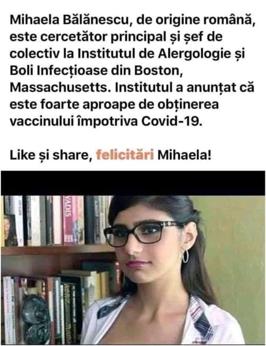 Mia salvează omenirea? Încă un FAKE NEWS cu un star porno se distribuie pe Internet