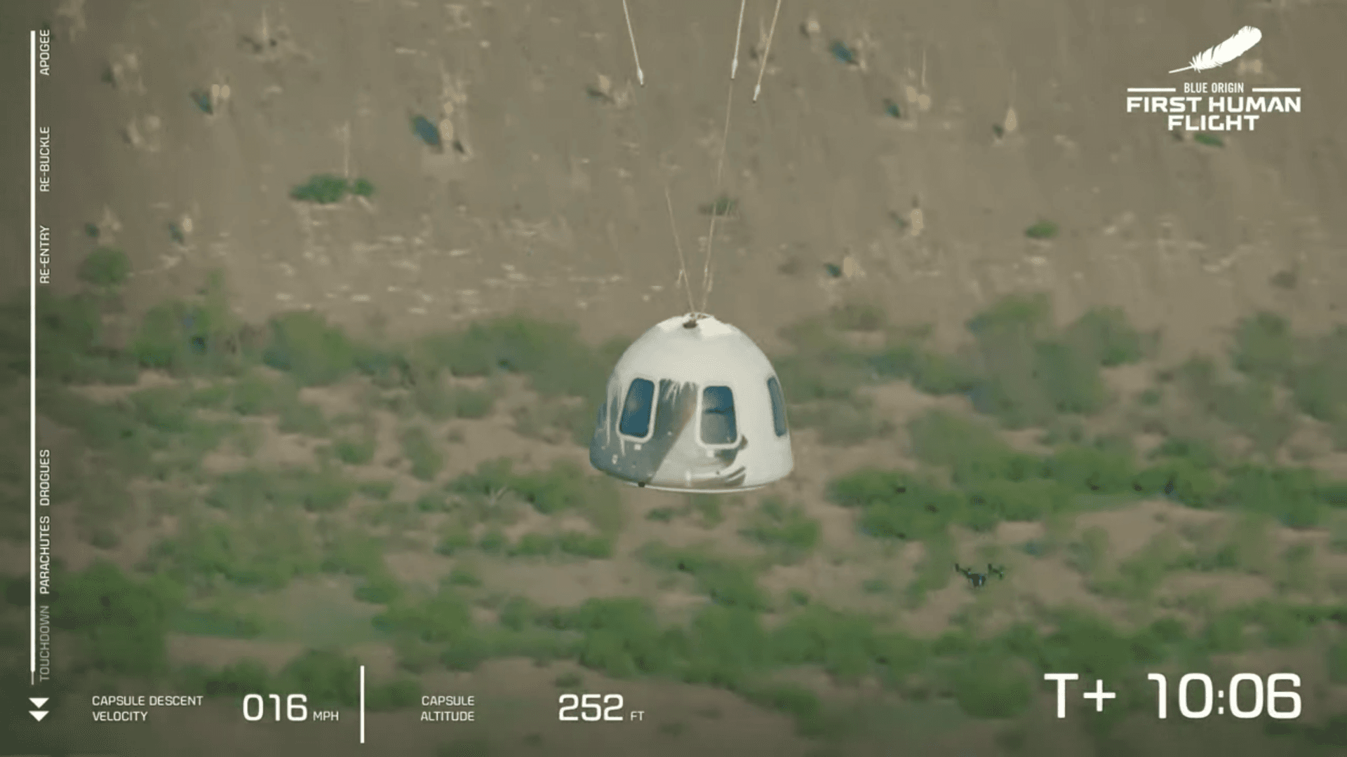 VIDEO Jeff Bezos, cel mai bogat om din lume, și-a încheiat călătoria supersonică în spațiu