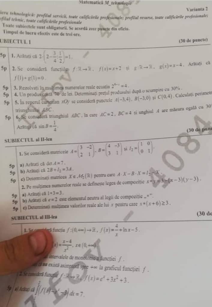 Bacalaureat 2021. Cu ce exerciții și cu ce probleme s-au confruntat elevii la examenul de matematică