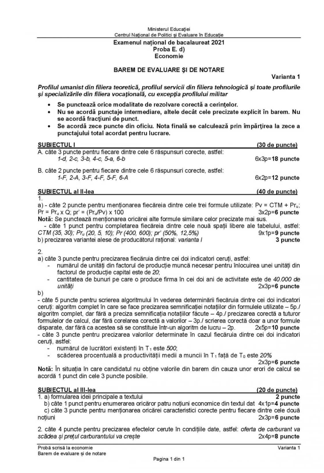 Bacalaureat 2021. Rezolvarea subiectelor la proba Geografie + Baremul de corectare