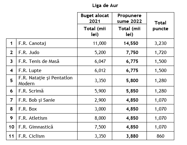 Bugetul sportului: Bani în plus la canotaj, judo, natație, baschet. Se taie de la gimnastică, atletism, rugby