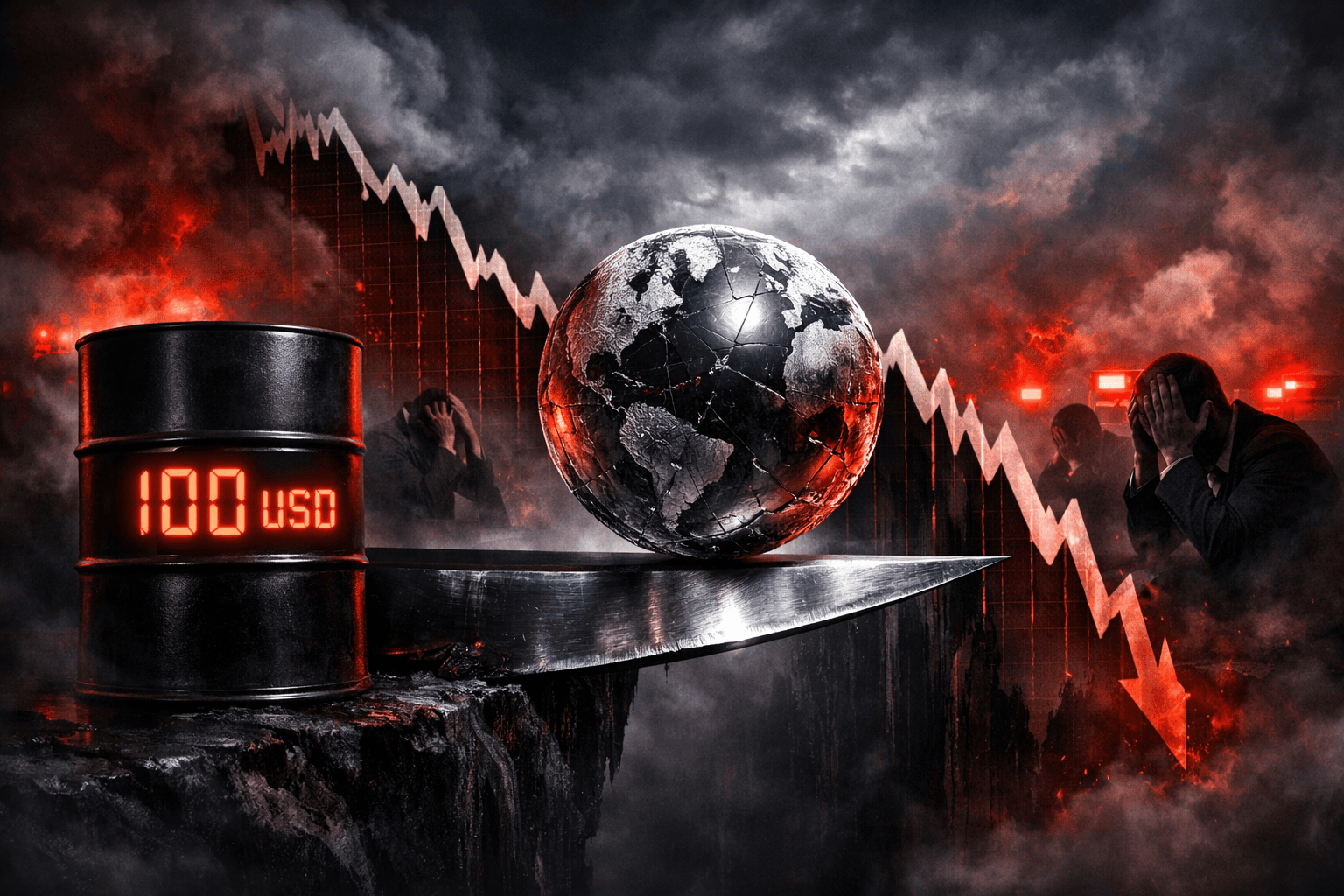 Economia globală, pe muchie de cuțit. Petrol la peste 100 de dolari, burse în retragere