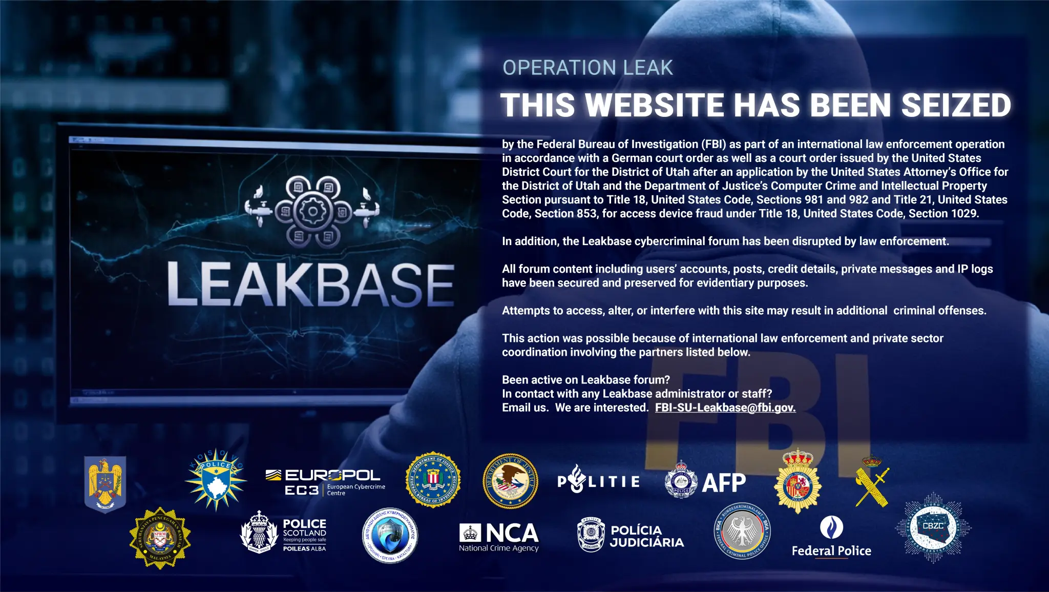 Europol a destructurat LeakBase, un forum major de trafic de date furate cu peste 142 000 utilizatori
