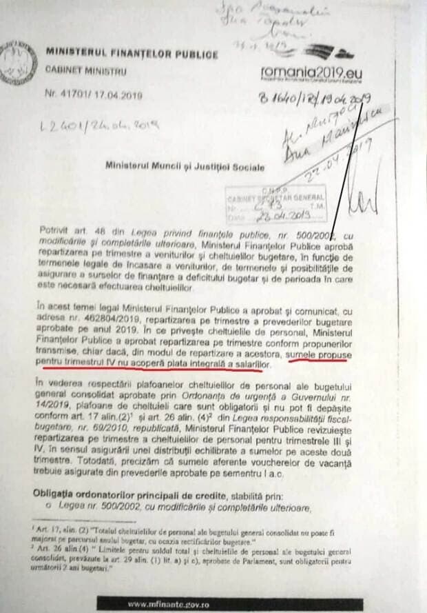 FINANȚELE nu mai au bani! DOCUMENTUL care vorbește de tăierile de salarii