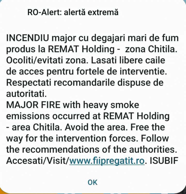 INCENDIU uriaș la marginea Capitalei! Sunt degajări mari de fum