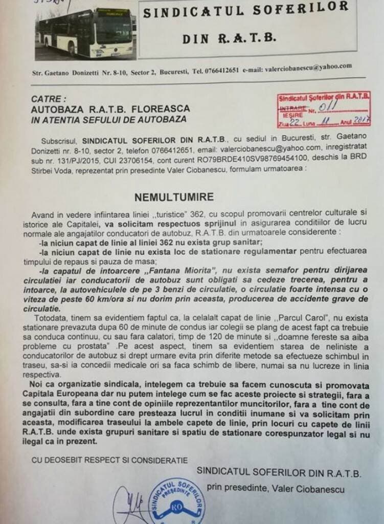Linia RATB turistică a lui Firea, pericol pentru pasageri