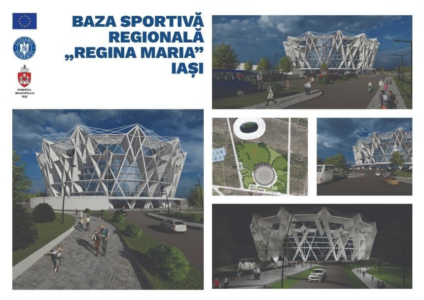 Municipalitatea ieşeană anunţă că Ministerul Dezvoltării a lansat în dezbatere publică proiectul privind noua sală polivalentă a Iaşiului, cu 9.600 de locuri. Investiţia se ridică la 96 milioane de euro