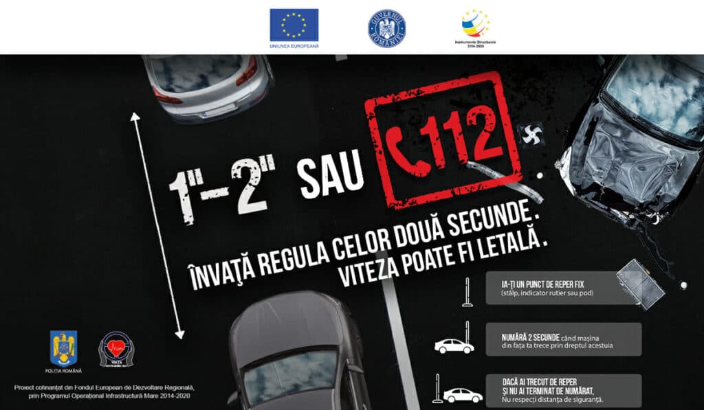 POLIȚIA ROMÂNĂ LANSEAZĂ CAMPANIA DE EDUCAȚIE RUTIERĂ CE VIZEAZĂ VITEZA ȘI CIRCULAȚIA PE AUTOSTRĂZI