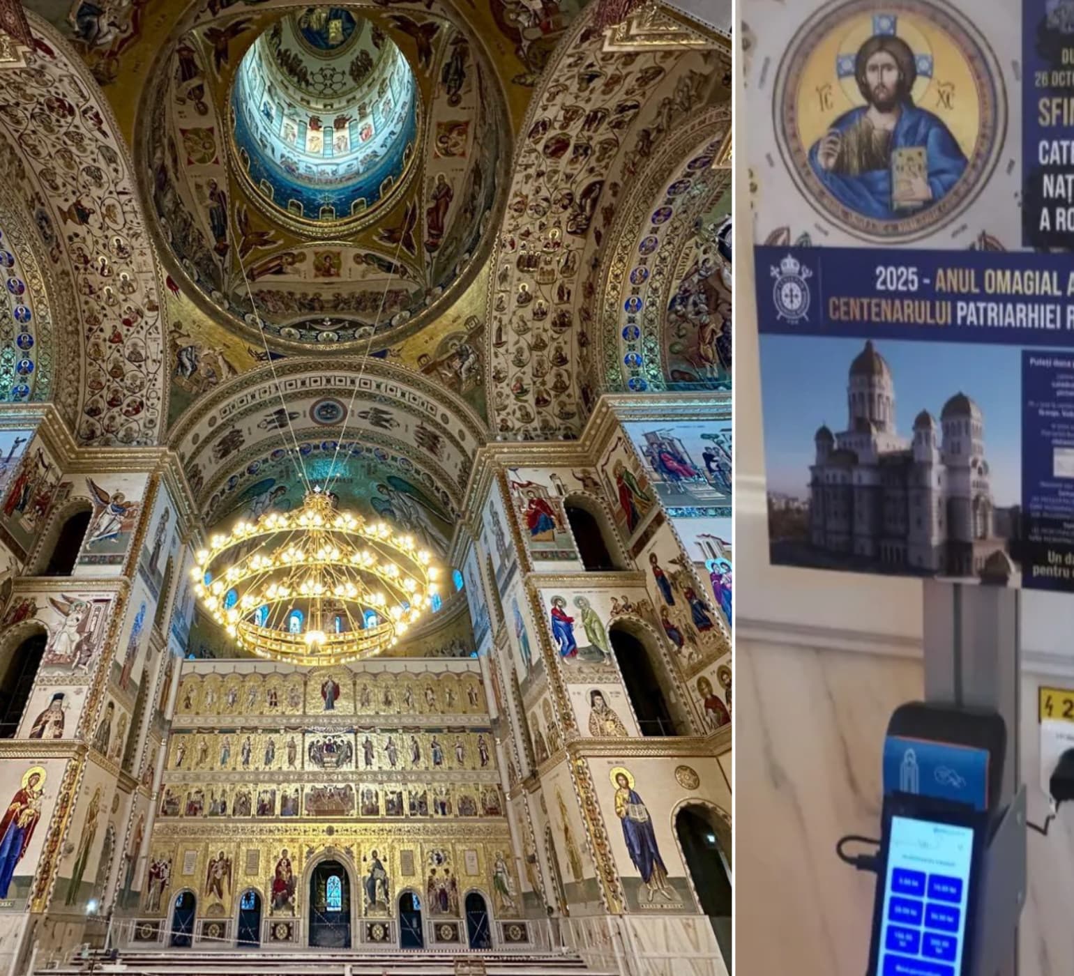 POS-uri instalate în Catedrala Naţională. Donații contactless pentru finalizarea lucrărilor