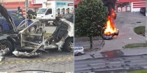Posibil asasinat cu bombă, la Arad! Un om de afaceri a murit după ce bolidul său a sărit în aer. SRI anchetează cazul