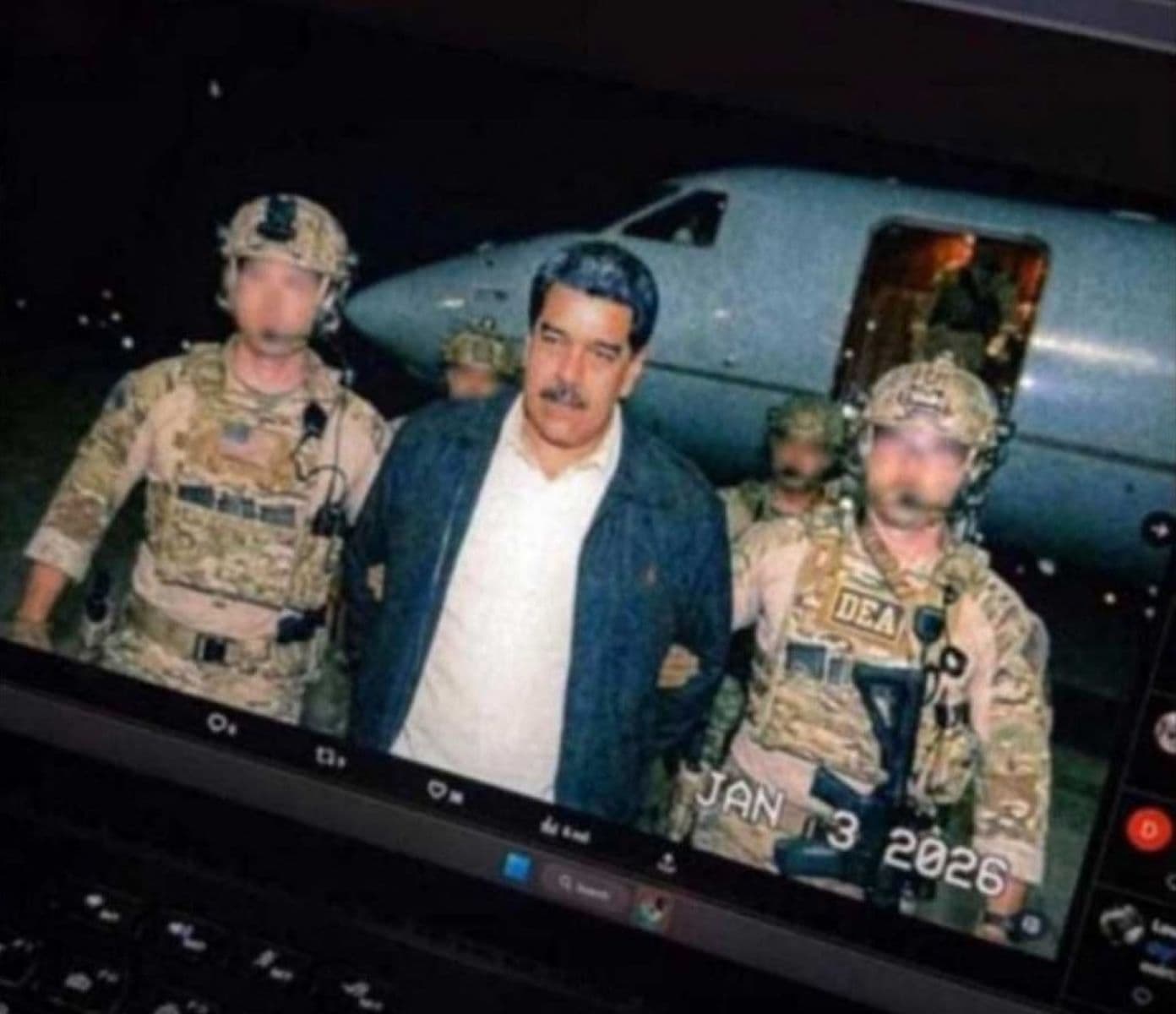 Primele imagini cu Maduro arestat de forțele americane
